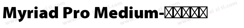 Myriad Pro Medium字体转换